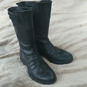 MERRELL Vera Mid Calf Leather Boots Black 6.5 Med